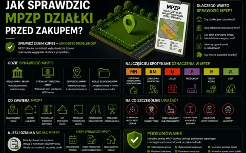 Jak sprawdzić plan zagospodarowania przestrzennego (MPZP) działki przed zakupem? Dowiedz się, gdzie i co zawiera MPZP, by uniknąć problemów.